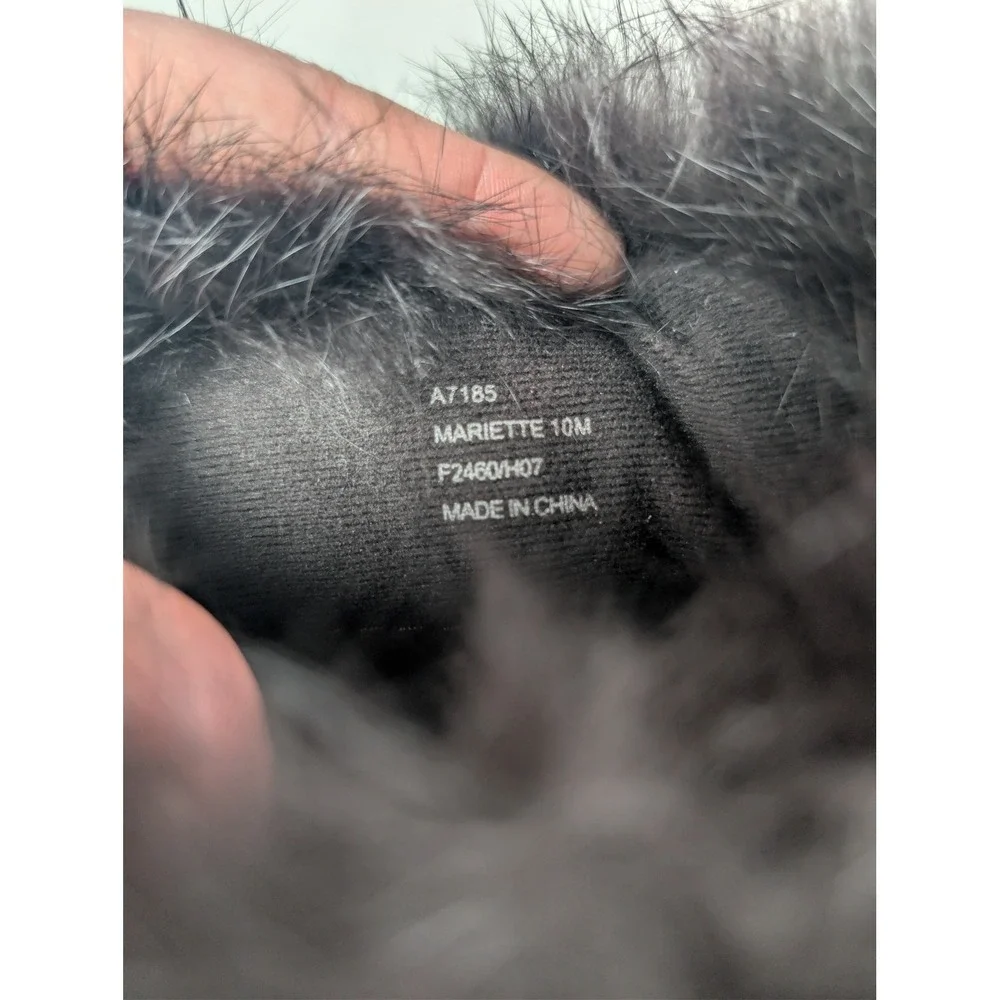 Coach Mariette Winter Snow Boots Womens 10 Khaki Green Signature Fur Trim - Picture 7 of 8